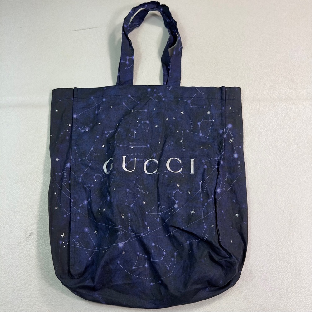 Gucci Constellation Tote Bag Navy Cotton Limited Edition